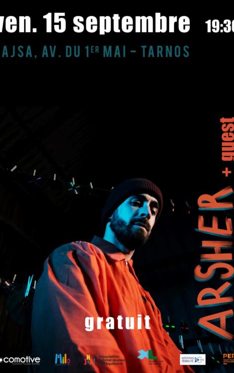 Arsher en concert à Tarnos Arsher en live à l'HAJSA à Tarnos le 15 septembre 2023