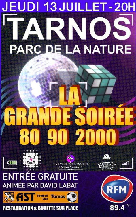 Soirée années 80 90 2000 Tarnos 2023 AST Football