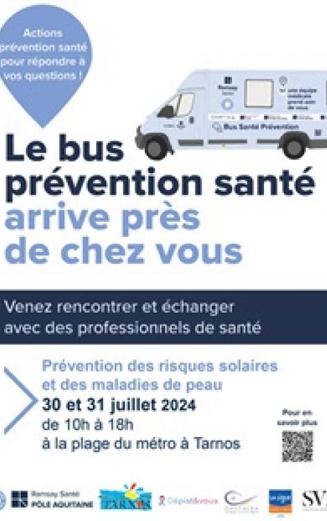 bus prévention des risques liés au soleil à Tarnos