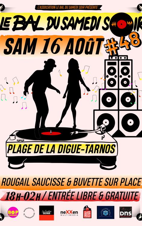 bal du samedi soir à la plage de la Digue le16 août à partir de 18h