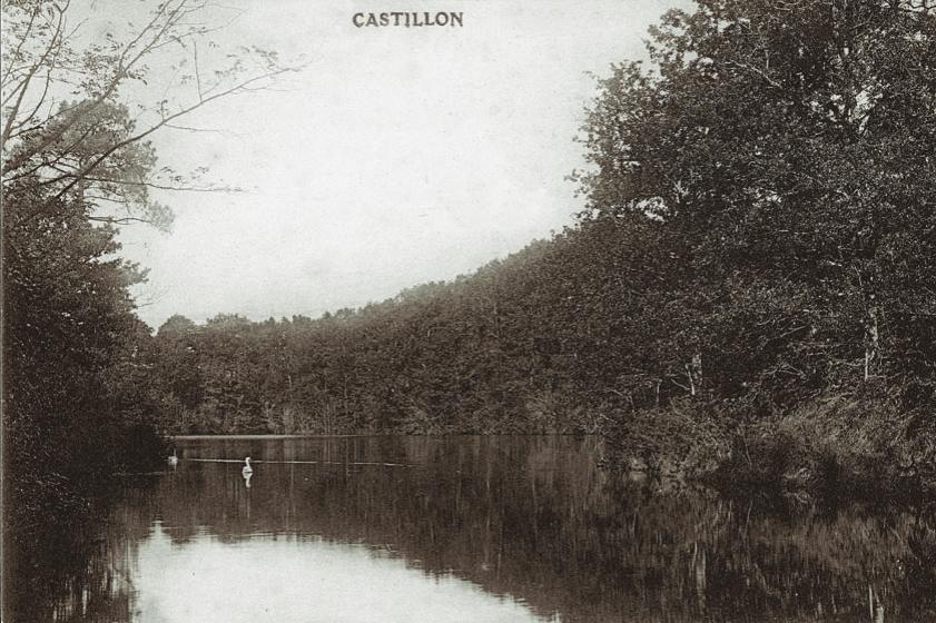 Carte postale représentant le lac de Castillon. Non datée, Ville de Tarnos