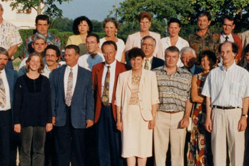 Le Conseil municipal de Tarnos en 1995, autour de Pierrette Fontenas