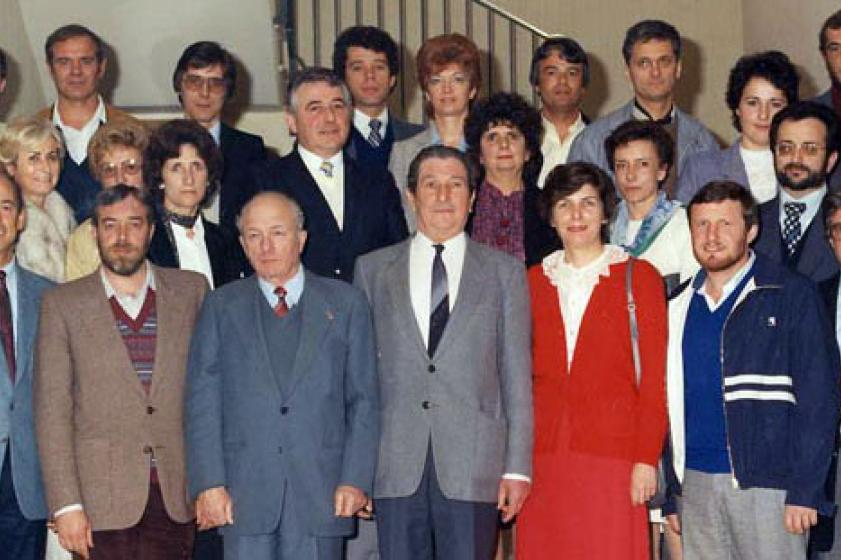 Le Conseil municipal de Tarnos en 1983, autour de Jean-André « André » Maye