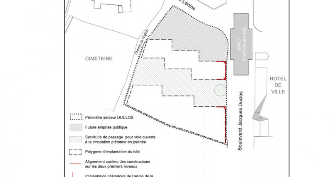 Schéma de composition du secteur Jacques Duclos