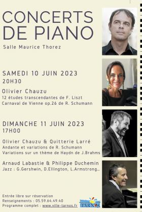Concert de piano Tarnos 30 ans ecole de musique